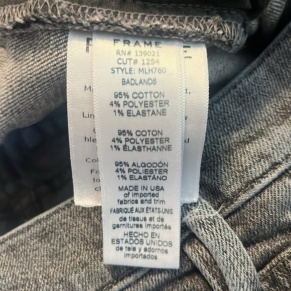 FRAME Men's Gray Black L'homme Slim Fit Jeans, Bedwell In Badlands Size 32 Short - Picture 10 of 12